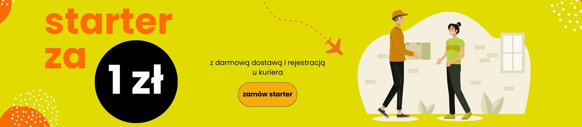 Starter za 1 zł z darmową rejestracją u kuriera
