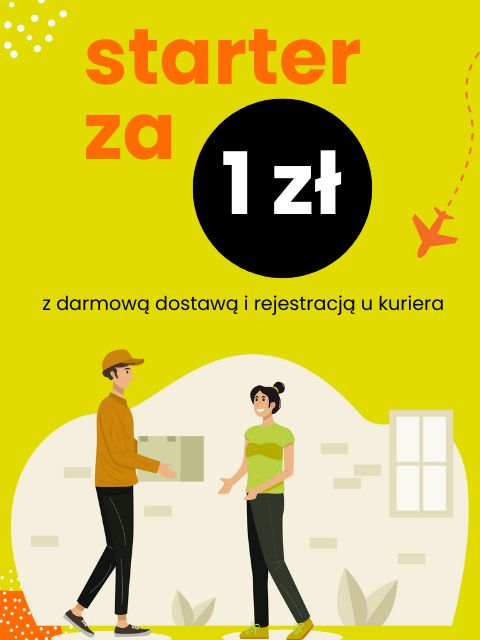 Starter za 1 zł z darmową rejestracją u kuriera