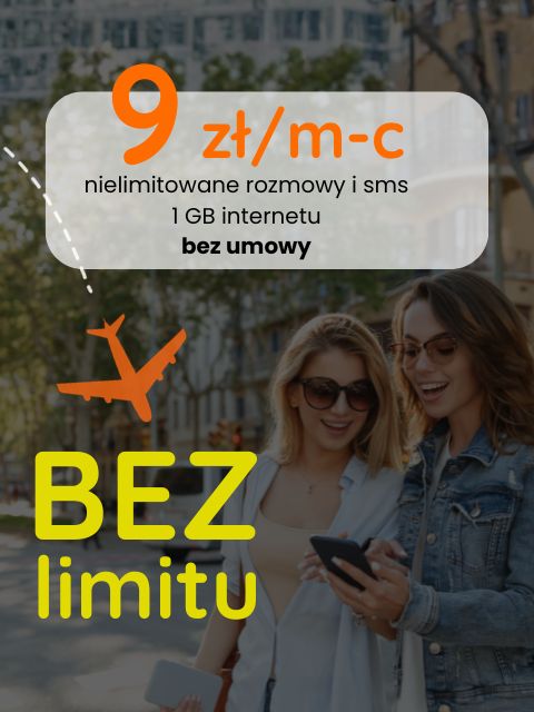tylko w MOBILNY telegrosik rozmowy i smsy bez limitu oraz 1 GB internetu za 9 zł/miesiąc bez umowy