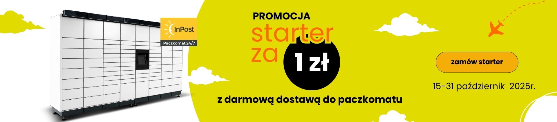 Starter z dostawą do paczkomatu za 1 zł do 31 października 2025